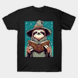 Retro Sloth Wizard T-Shirt